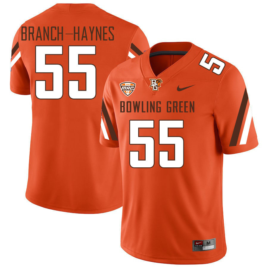 Bowling Green Falcons #55 Evan Branch-Haynes College Football Jerseys Stitched Sale-Orange